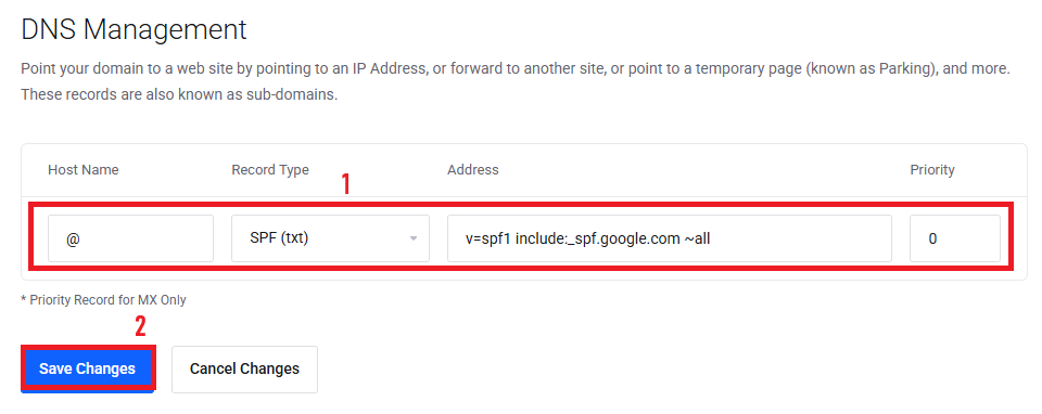 TXT Record DNS
