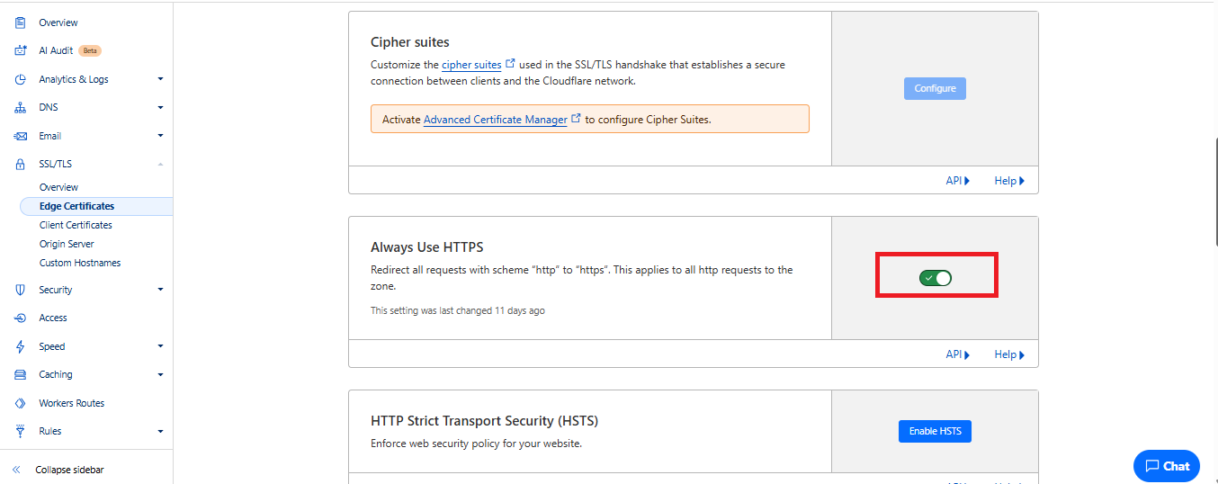 Mengaktifkan SSL sertifikat di Cloudflare