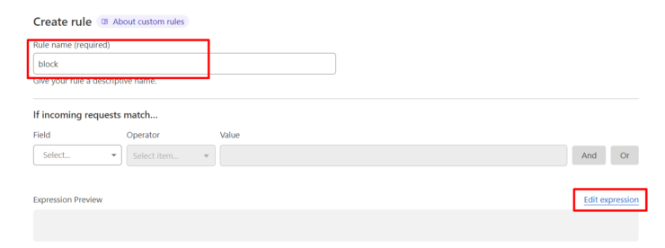 Konfigurasi Firewall rule cloudflare